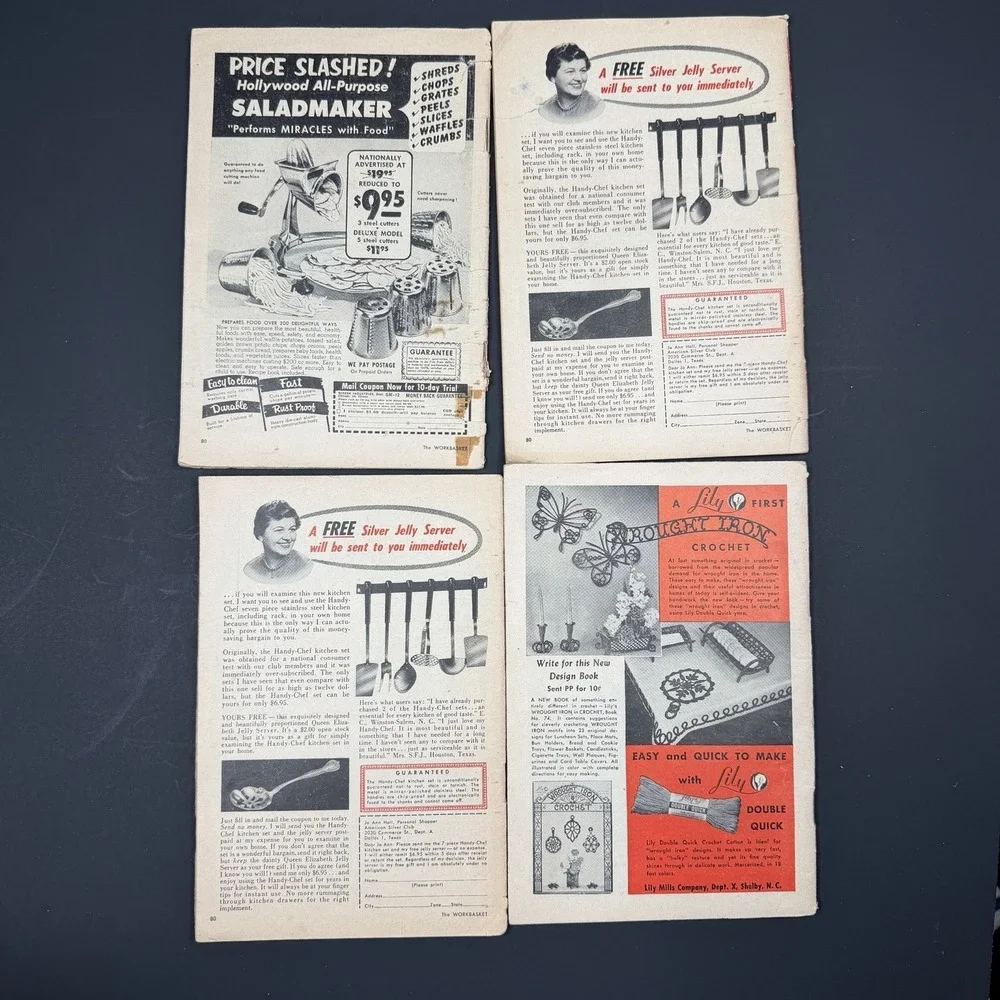Vintage 1954 The Work Basket Magazine Lot‎ of 9